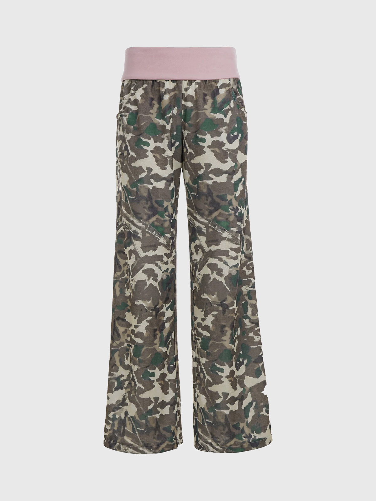 Pink Ambush Flare Pants - Army Green