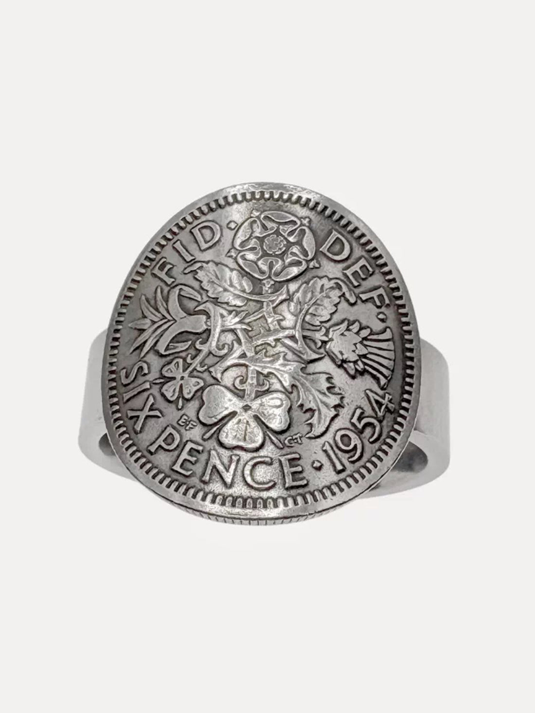 Brick Lane Vintage Textured Distressed Statement Ring - Silver