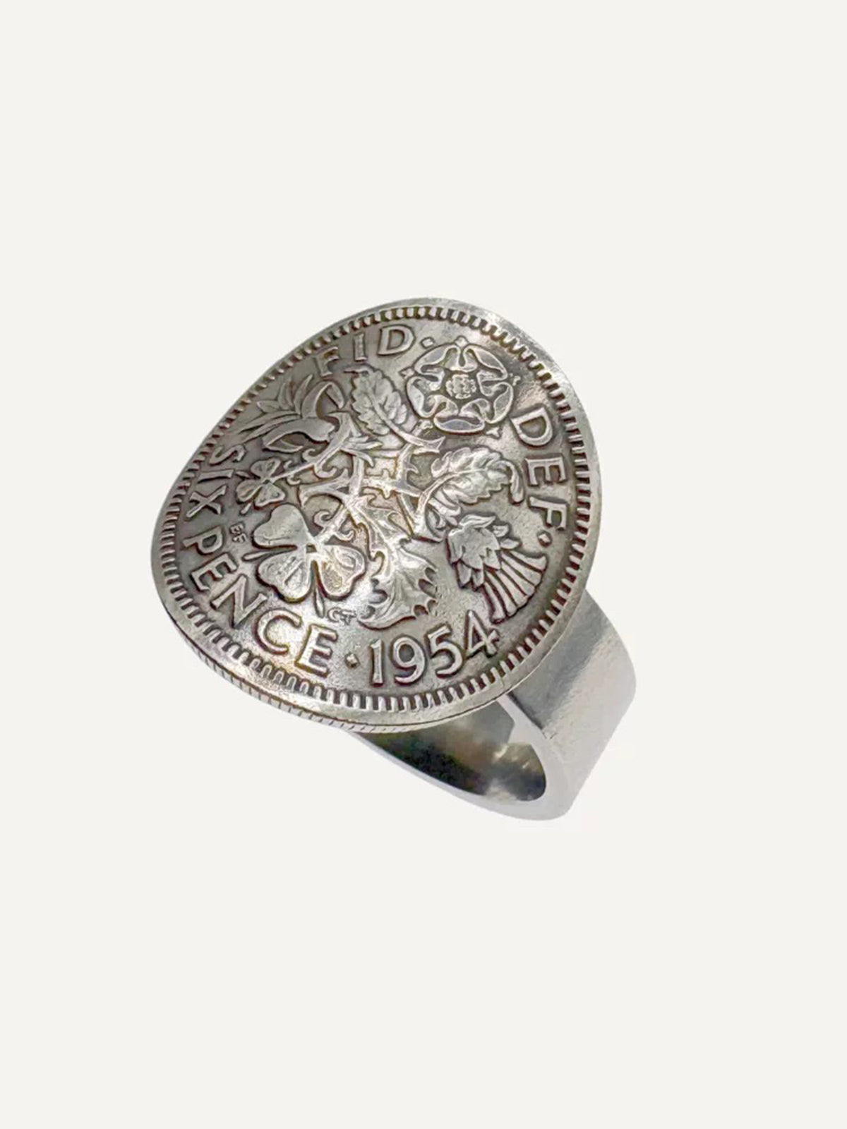 Brick Lane Vintage Textured Distressed Statement Ring - Silver