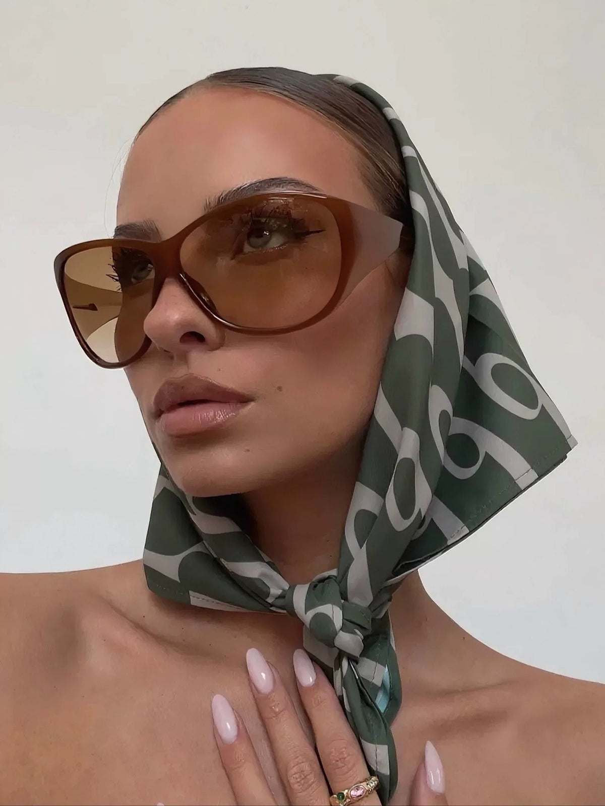 Brick Lane Y2K Retro Oversized Shield Sunglasses - Orange
