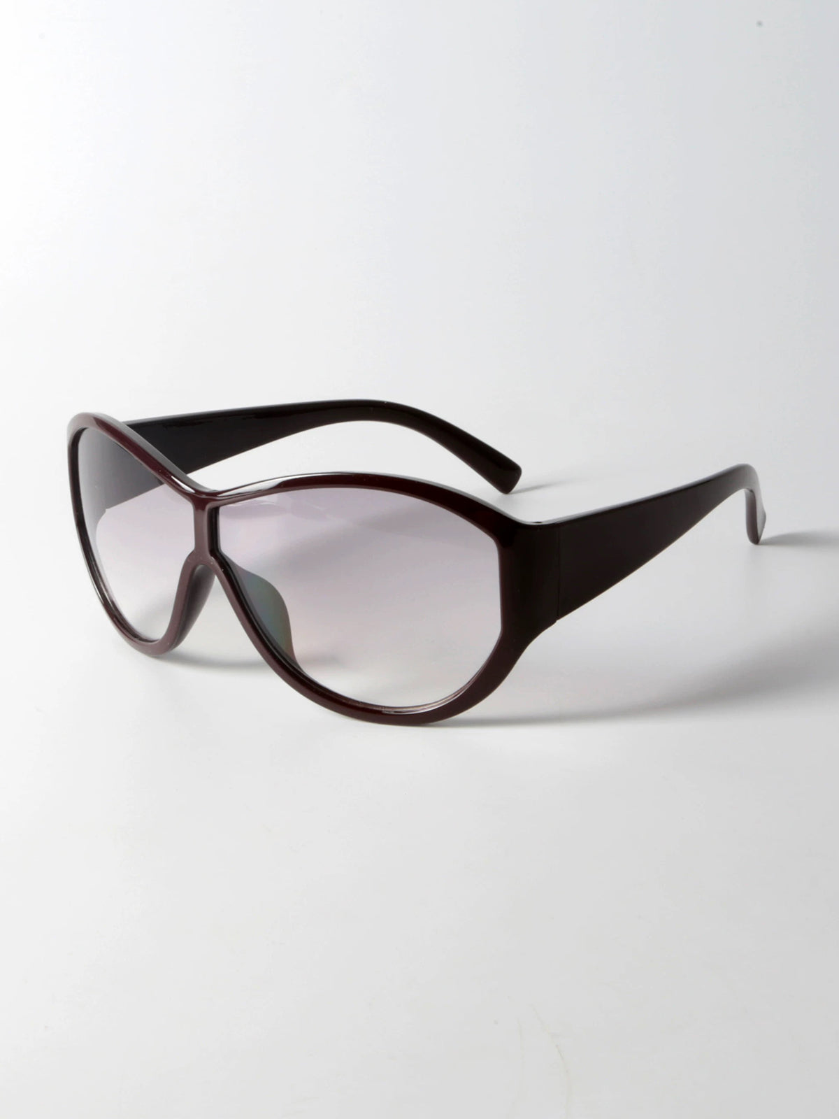 Brick Lane Y2K Gradient Wrap Around Sunglasses - Grey/Black