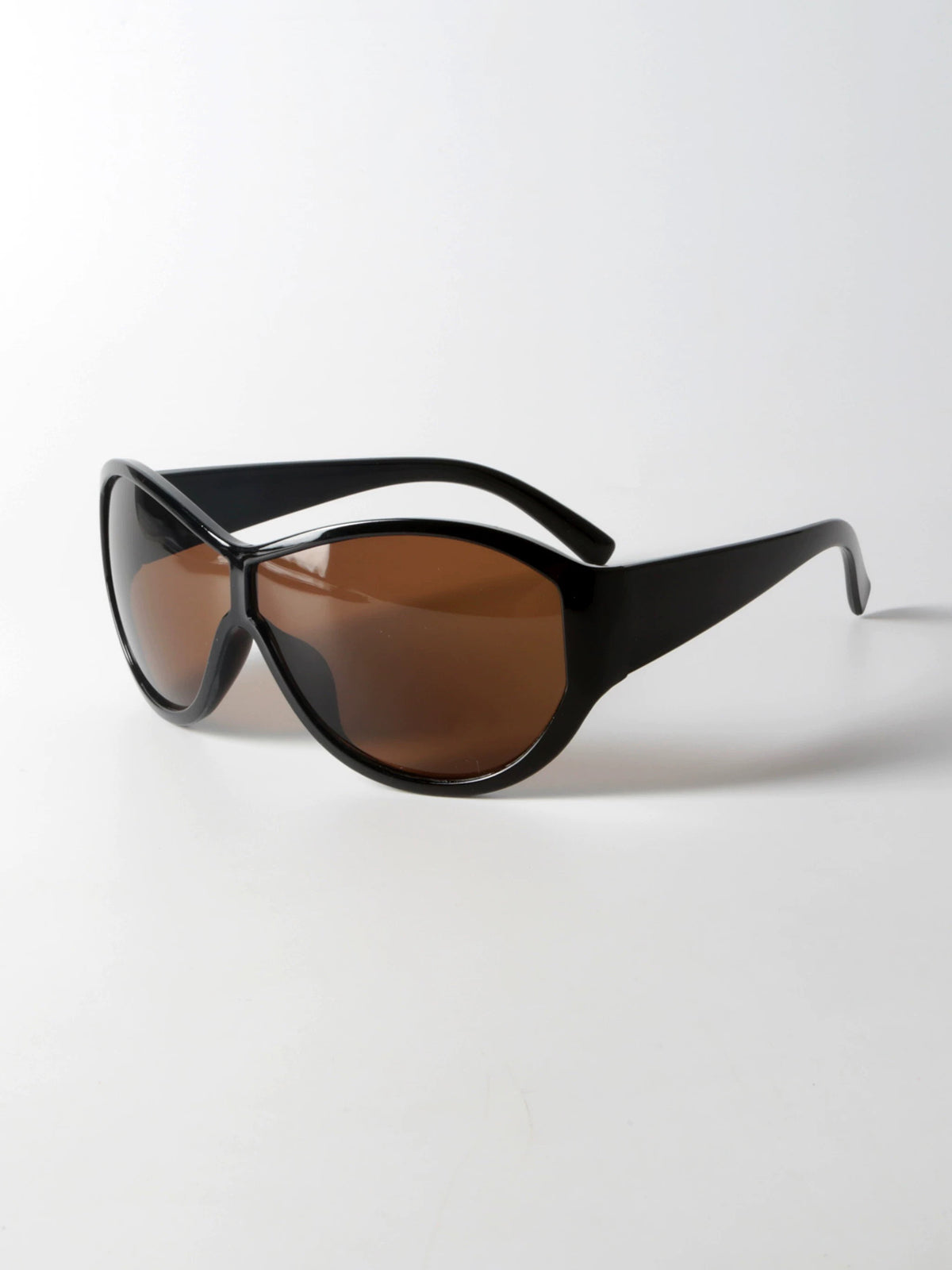Brick Lane Vintage Narrow Cat-Eye Sunglasses - Brown