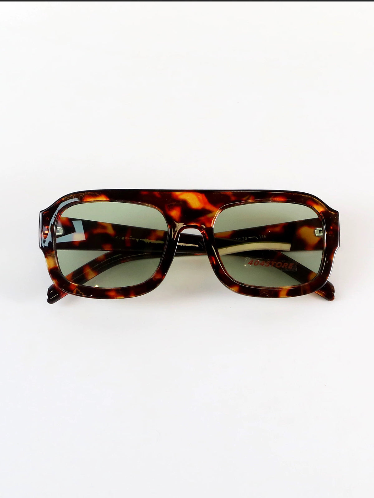 Brick Lane Retro Double-Bridge Aviator Sunglasses - Tortoise