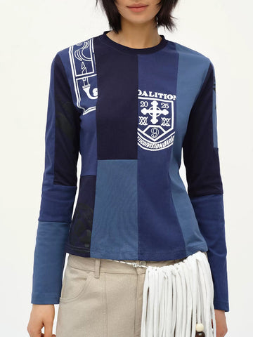 Remix Panel Jersey Top - Royal Blue