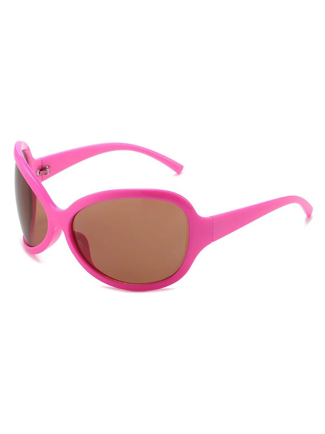 Brick Lane Y2K Wrap Around Athletic Sunglasses - Pink