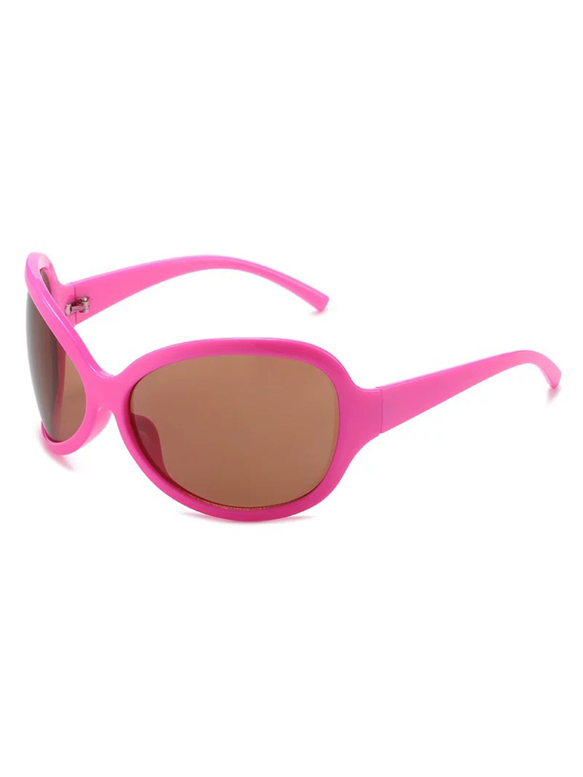 Brick Lane Y2K Wrap Around Athletic Sunglasses - Pink