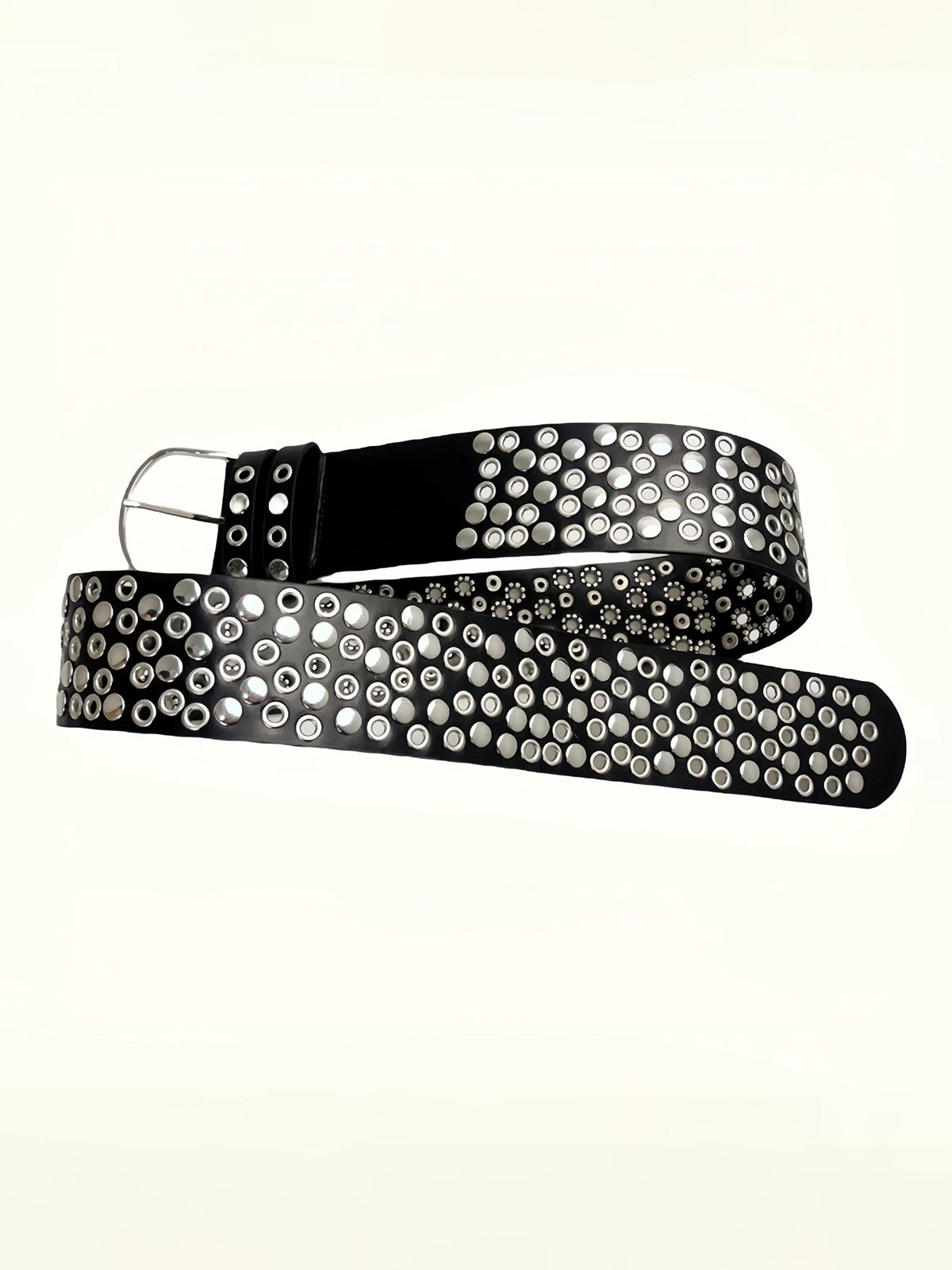 Brick Lane Punk Studded Leather Belt - Black