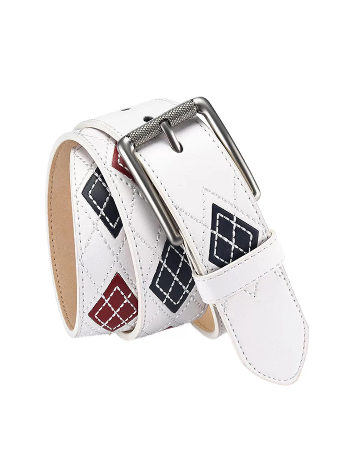 Brick Lane Gothic Cross Belt - White