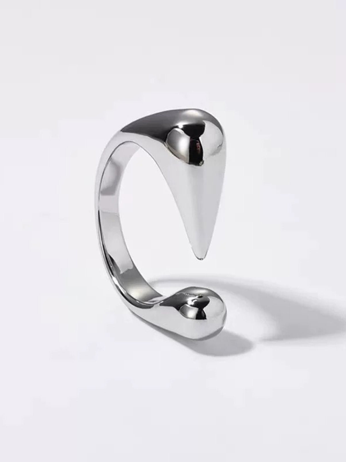Brick Lane Y2K Exclamation Mark Statement Ring - Silver