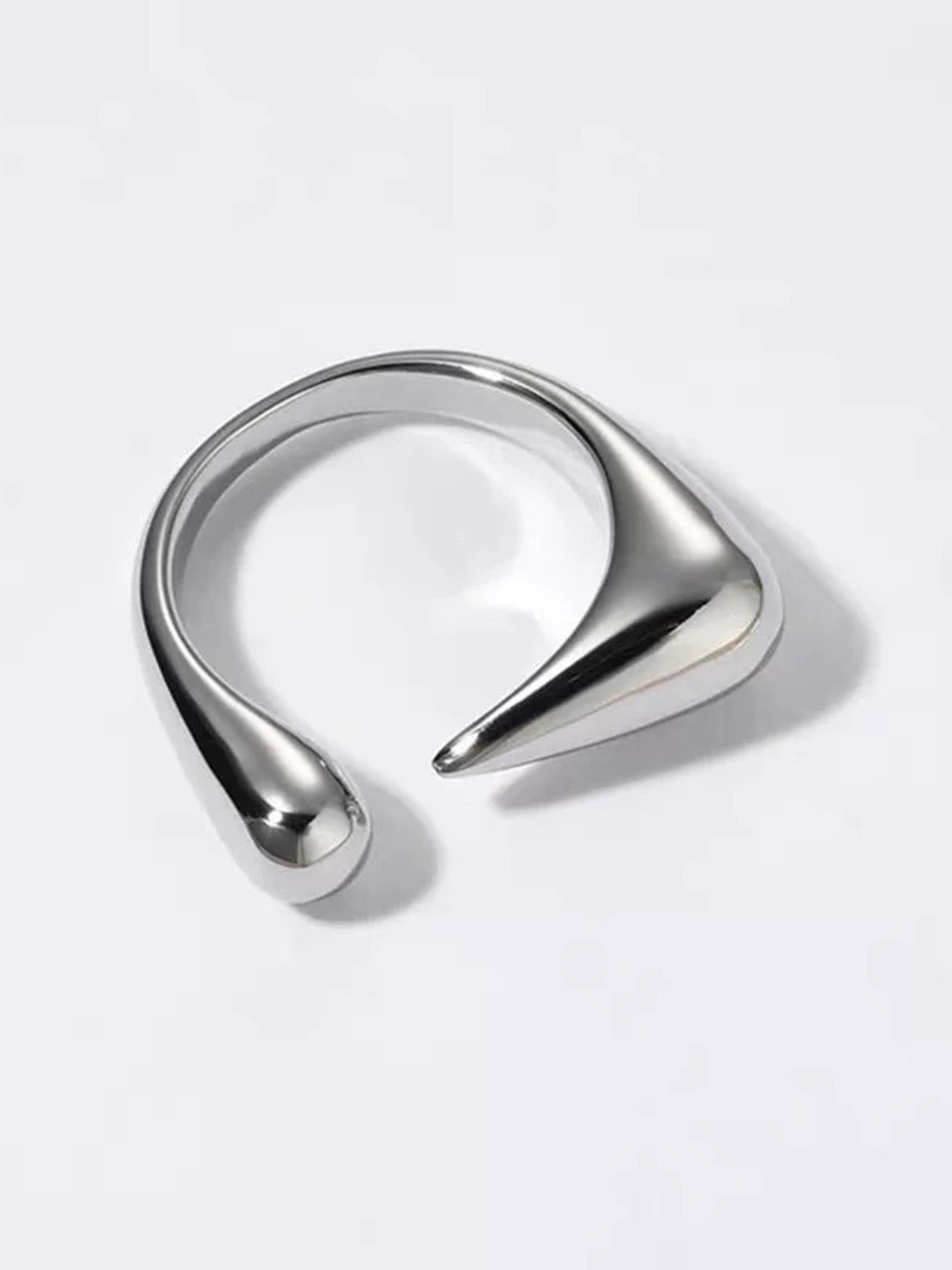 Brick Lane Y2K Exclamation Mark Statement Ring - Silver
