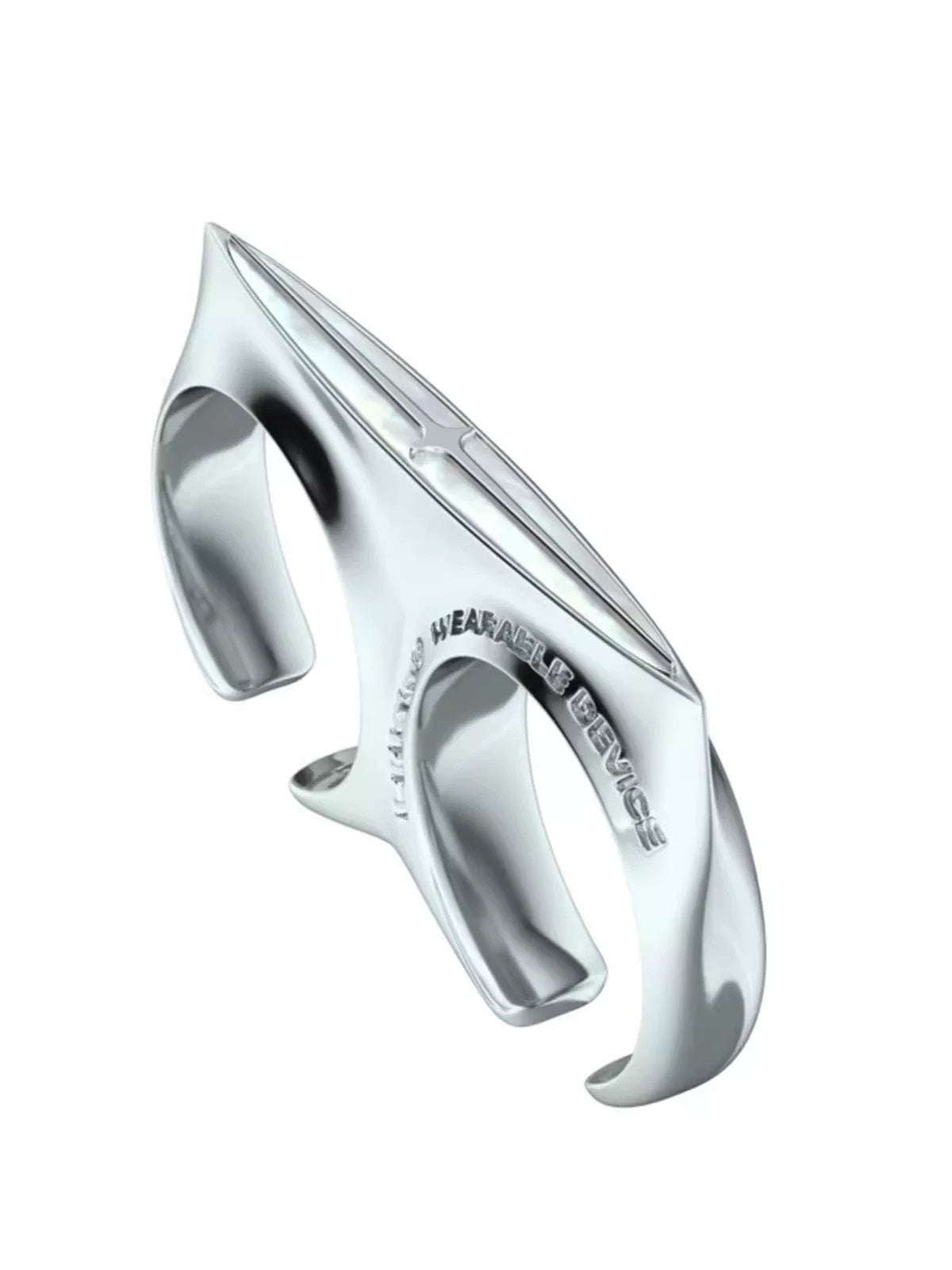 Brick Lane Minimalist Two-Finger Double Ring - Silver