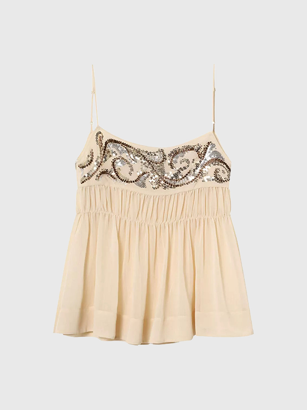 Glow Code Cami Top - Sand Beige