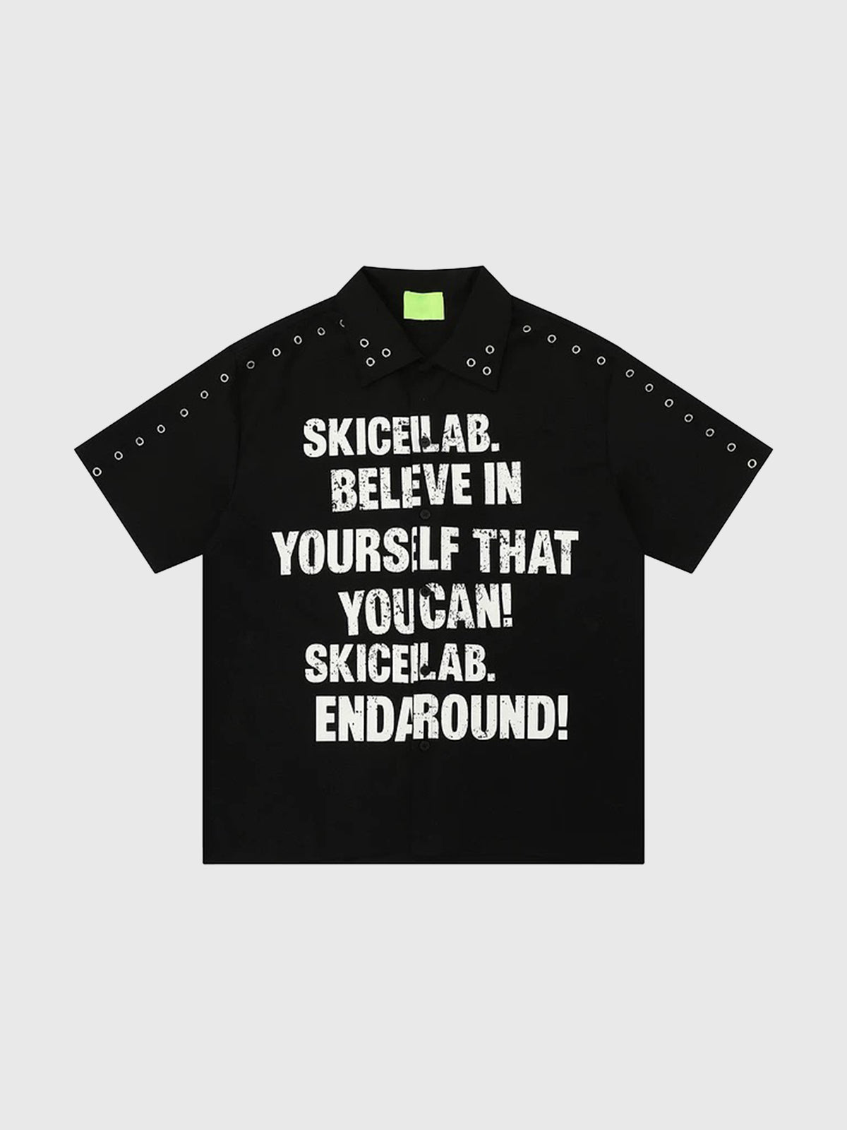 Pierced Edge Cutout Tee - Chalk White