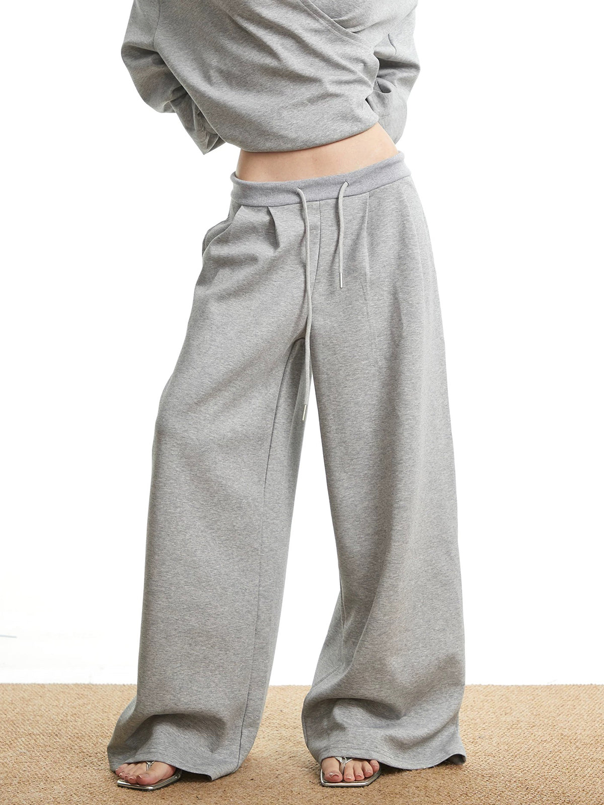 Match Break Cotton Pants - Ash Grey