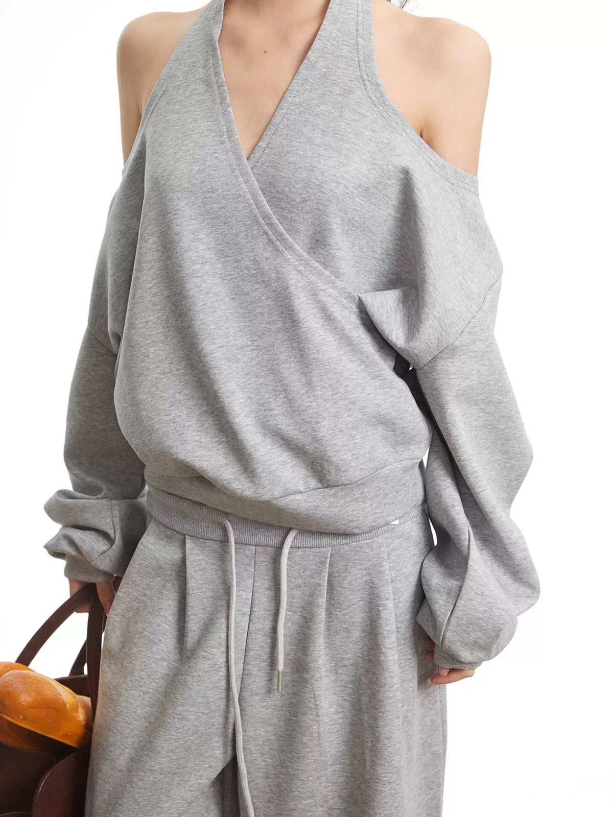 Match Break Cotton Top - Ash Grey