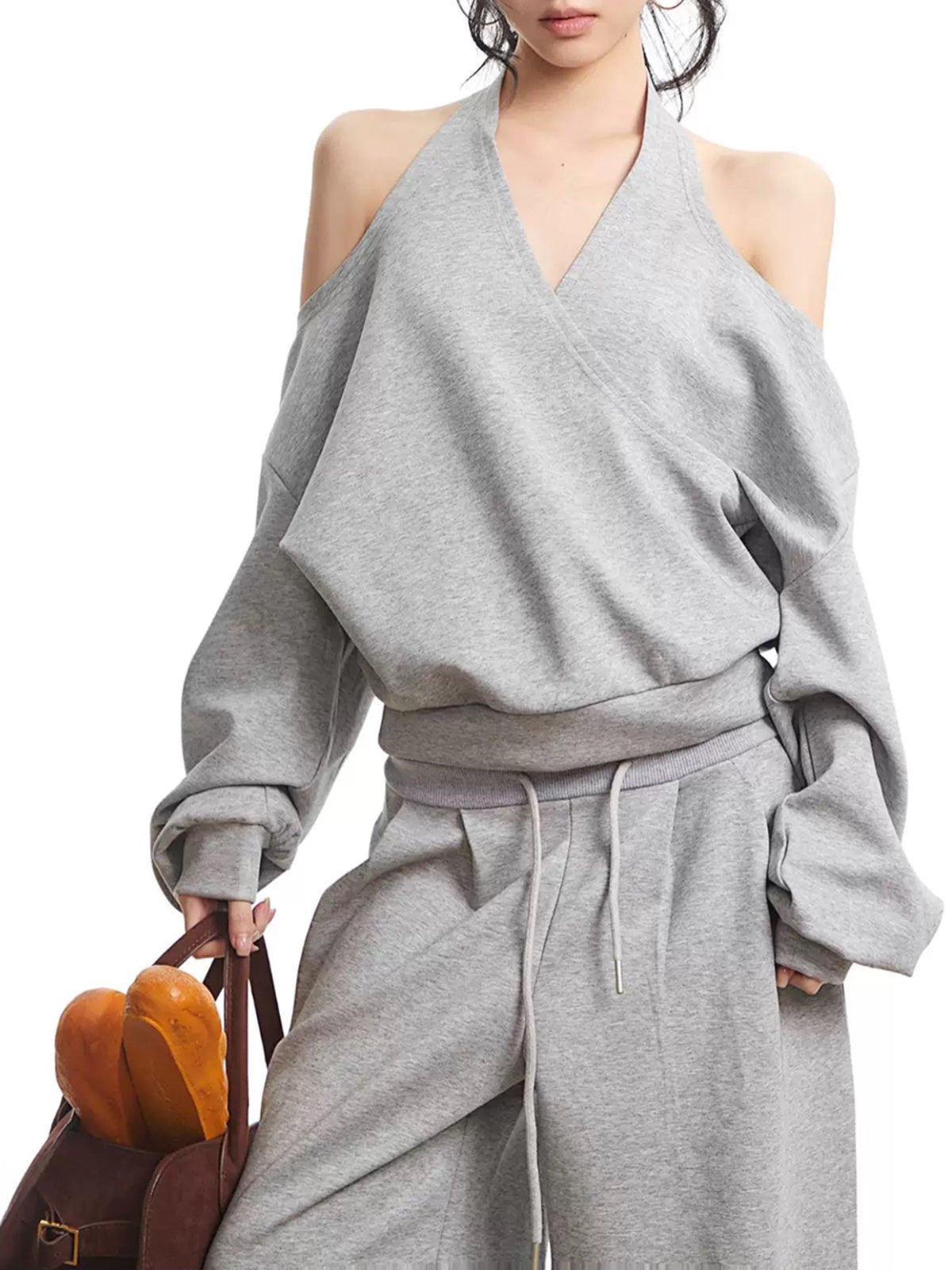 Match Break Cotton Top - Ash Grey