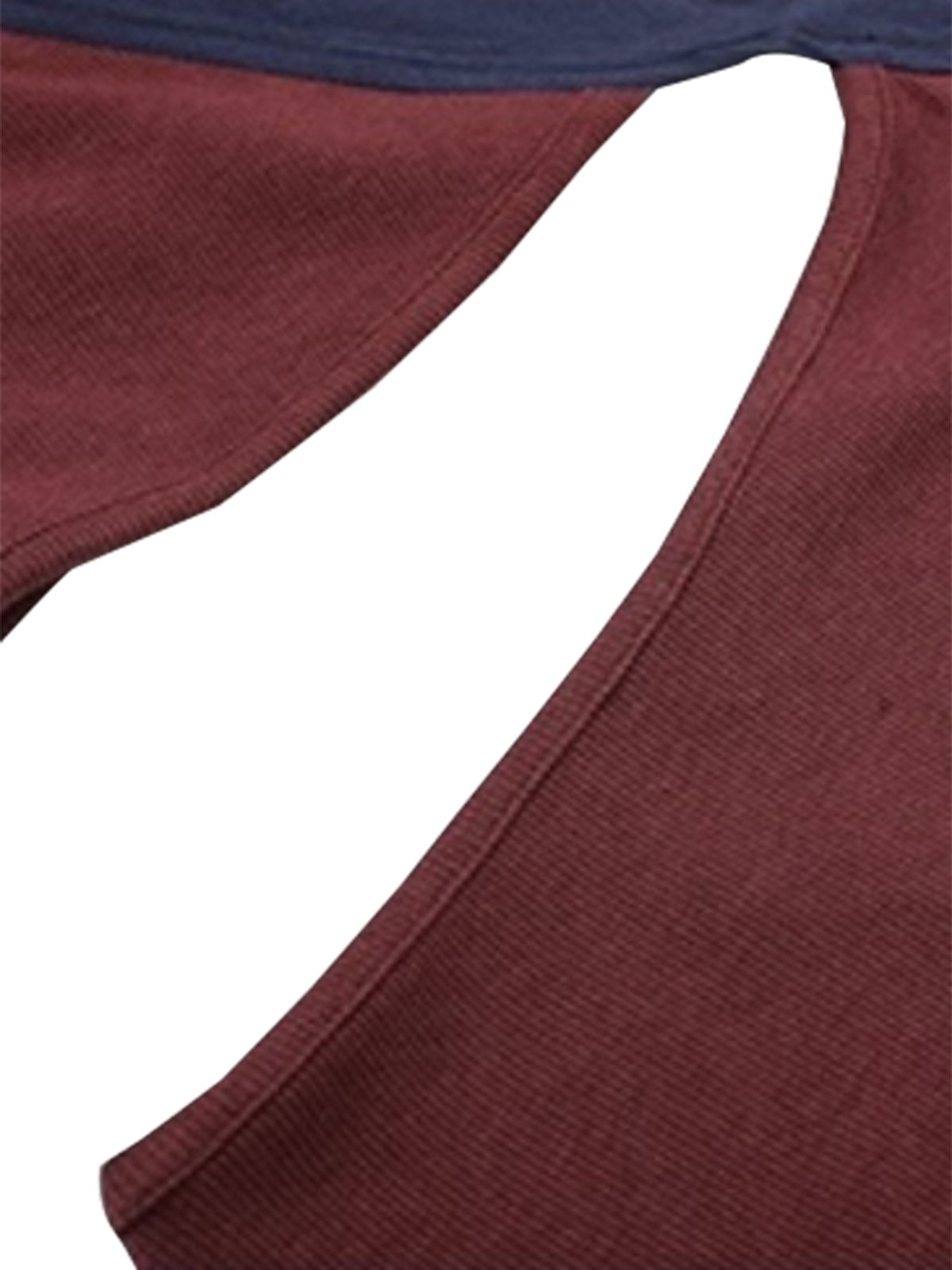 Match Frame Cutout Top - Burgundy Navy