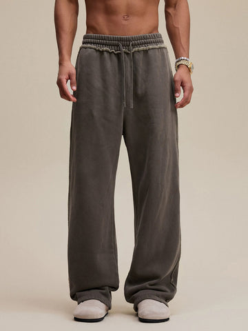 Fray Waist Relax Pants - Earth Brown