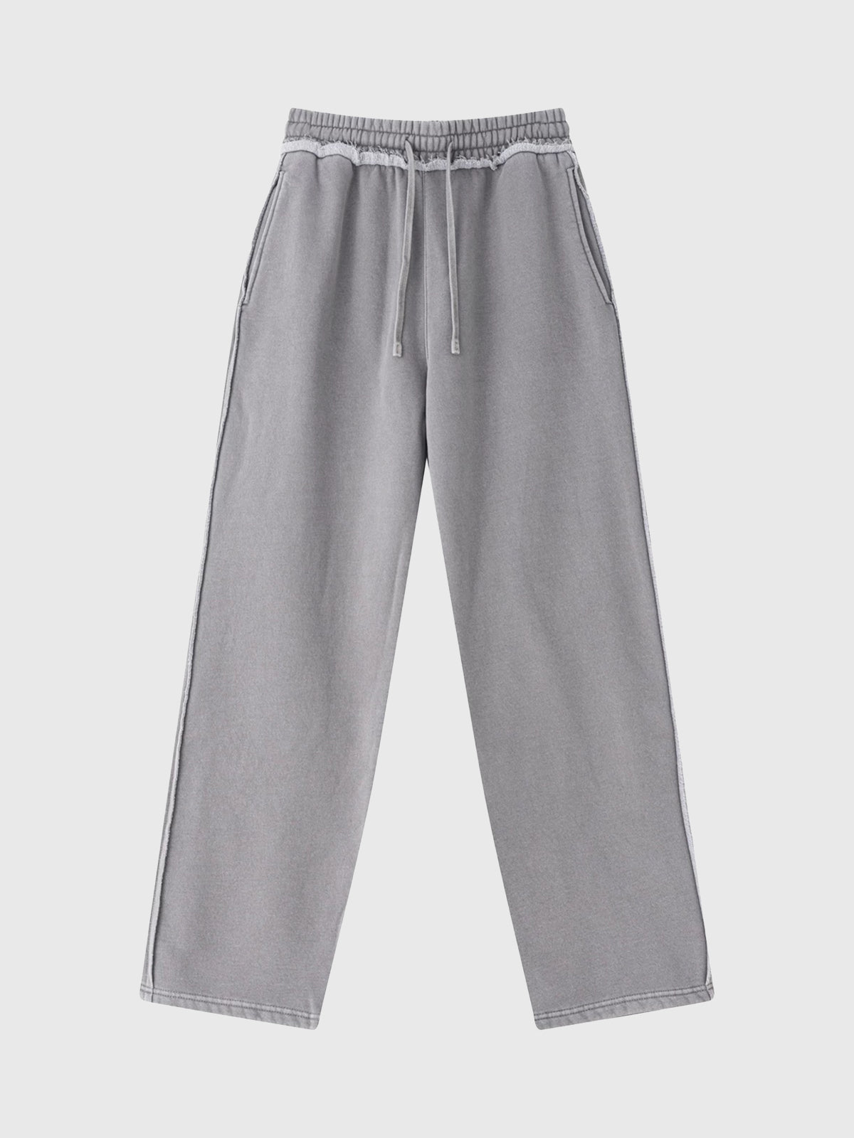 Dorm Day Straight Sweatpants - Heather Grey