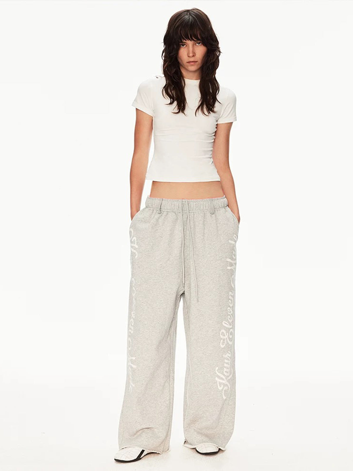 Court Day Straight Pants - Cream Beige