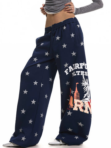 City of Stars Barrel Pants - Navy Neon