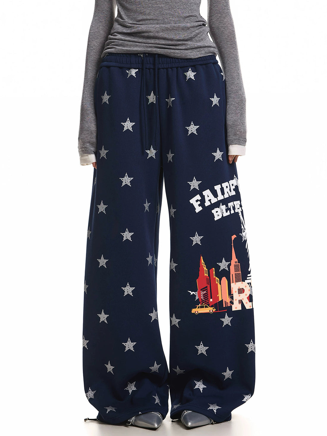 City of Stars Barrel Pants - Navy Neon
