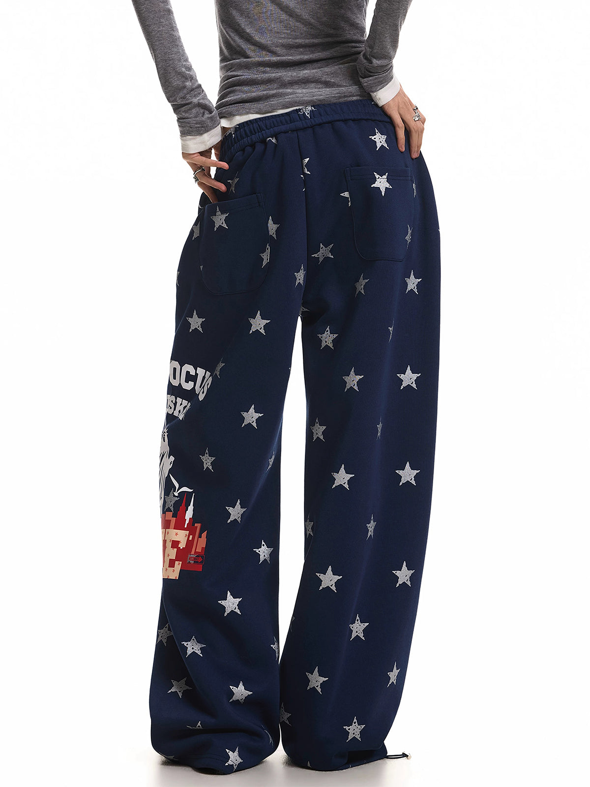City of Stars Barrel Pants - Navy Neon