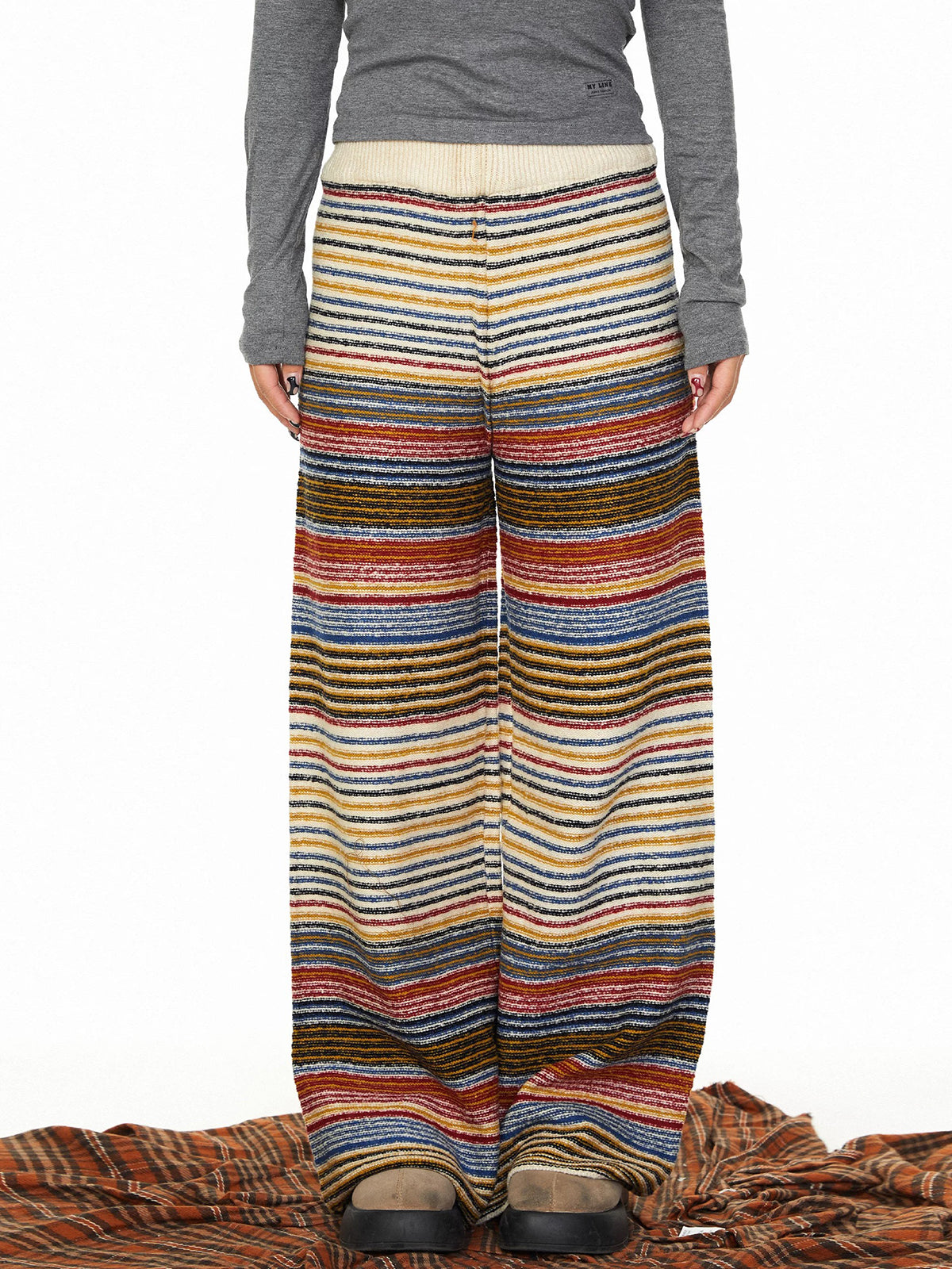 Morning Nomad Rhythm Stripe Pants - Sand Multi