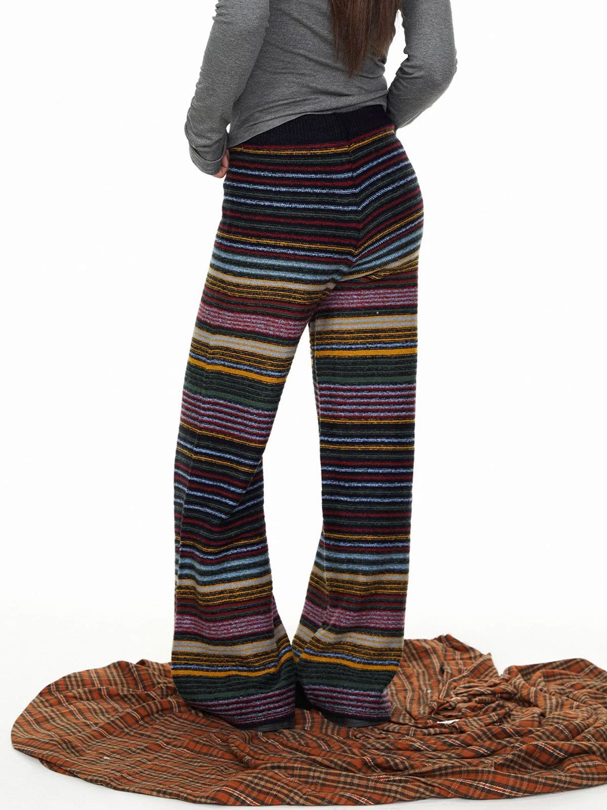 Night Nomad Rhythm Stripe Pants - Black Multi