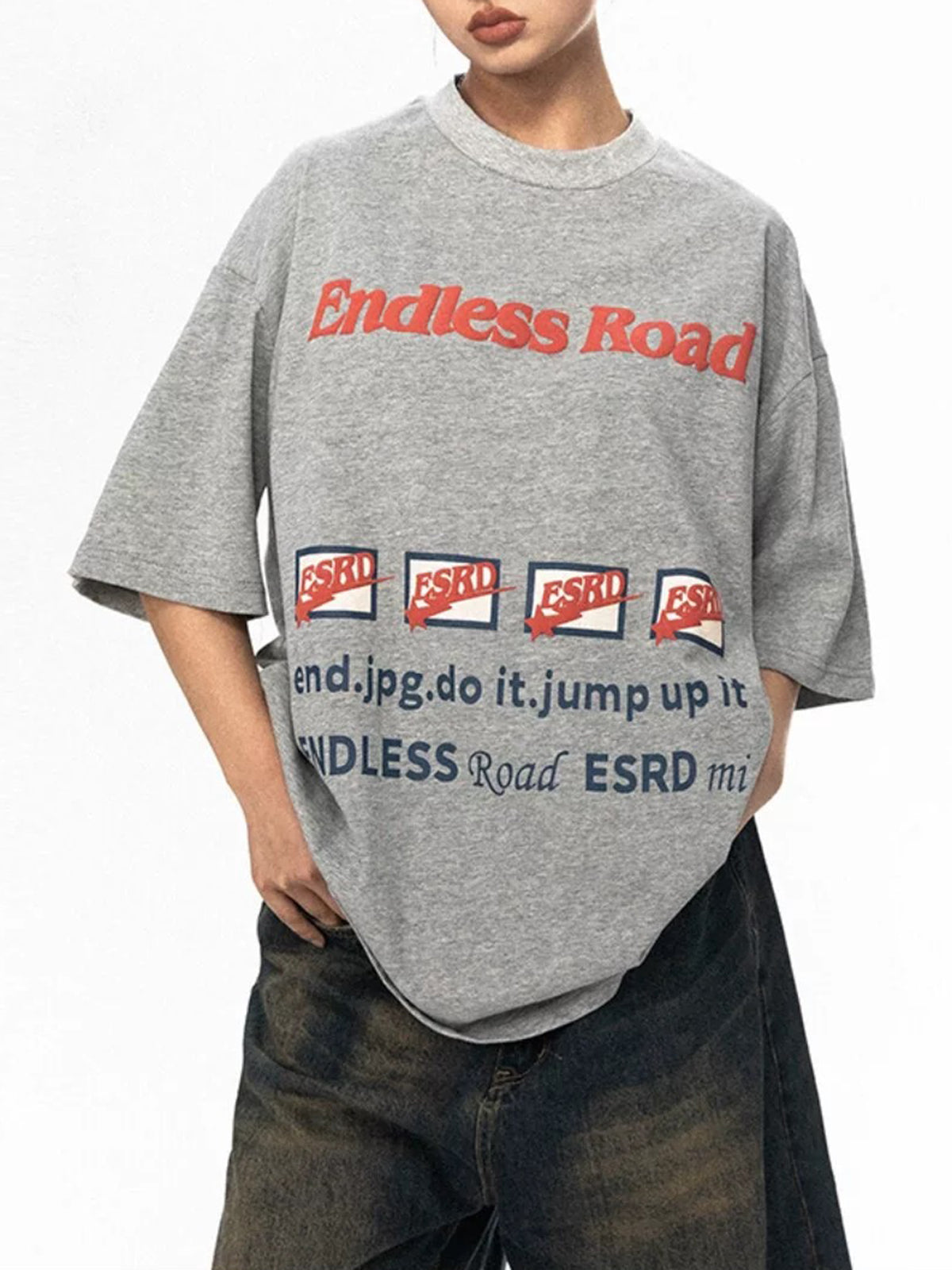 Endless Road Graphic Tee - Heather Grey