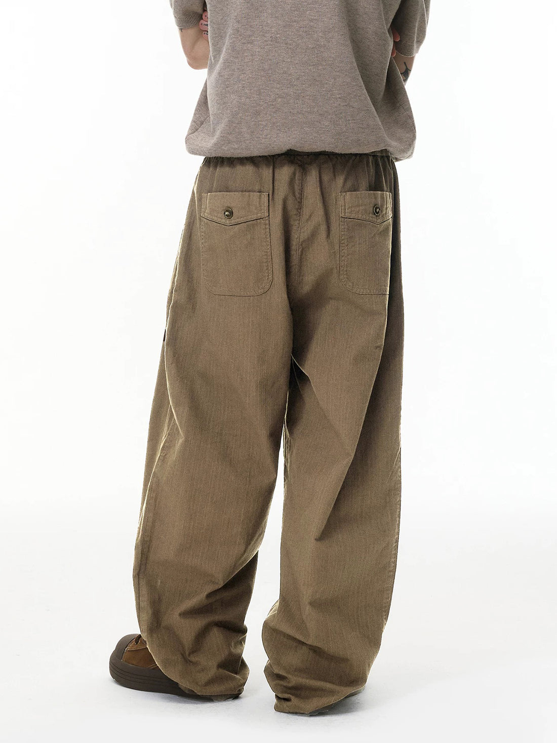 Brown Axis Tech Barrel Pants - Earth Brown