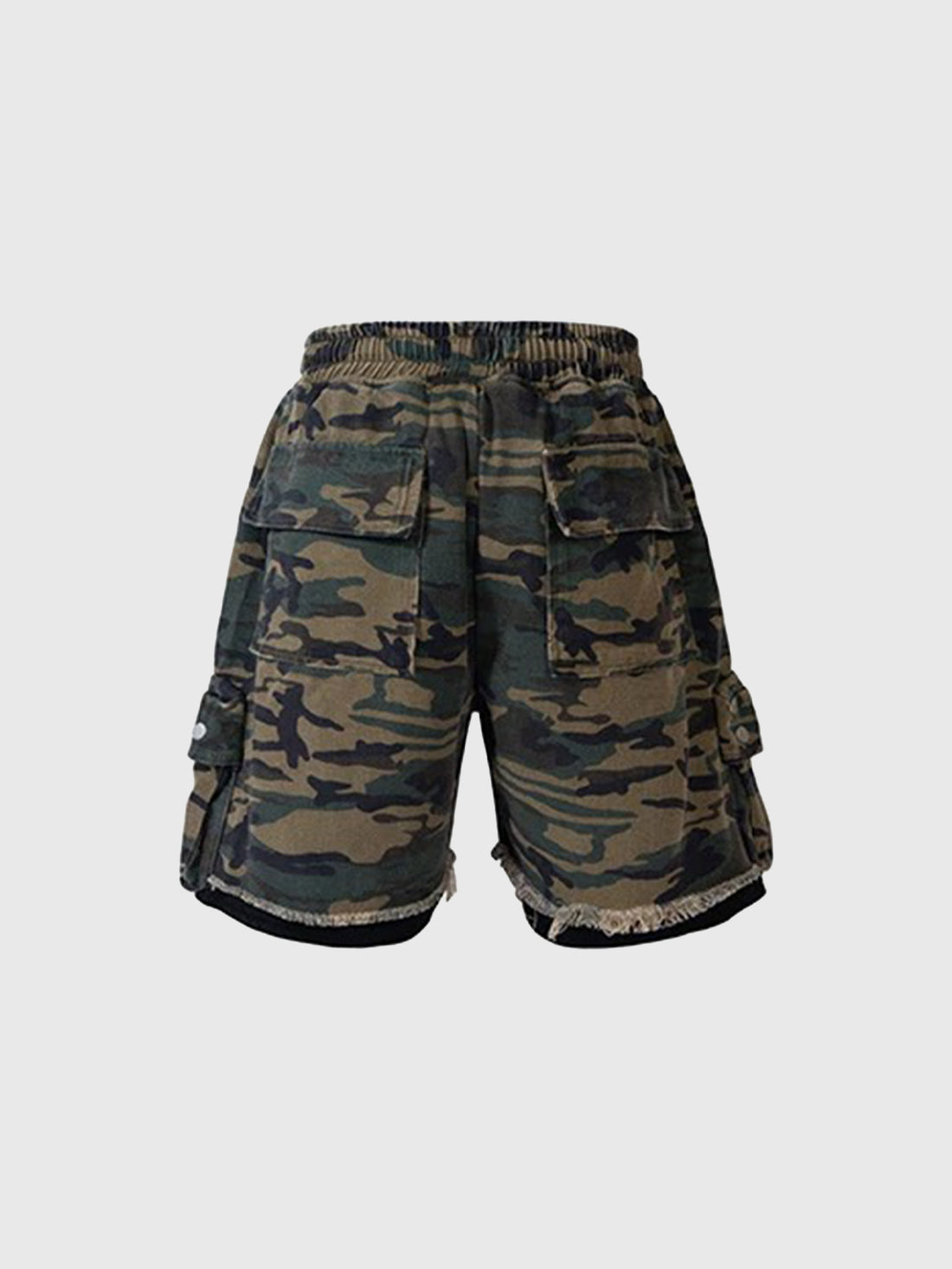 Fray Signal Cargo Shorts - Camo Green