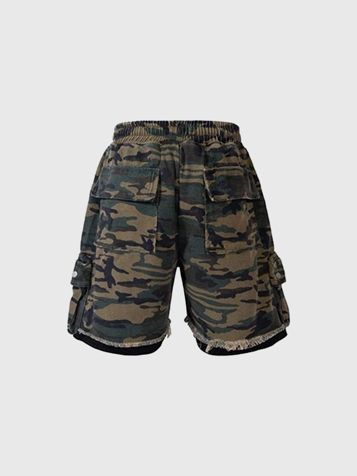 Fray Signal Cargo Shorts - Camo Green