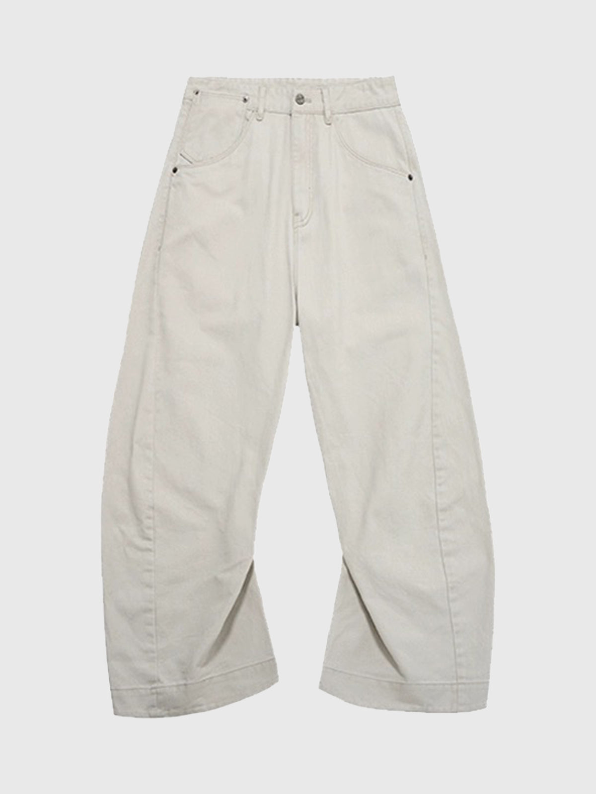 Boardroom Barrel Pants - Ivory White