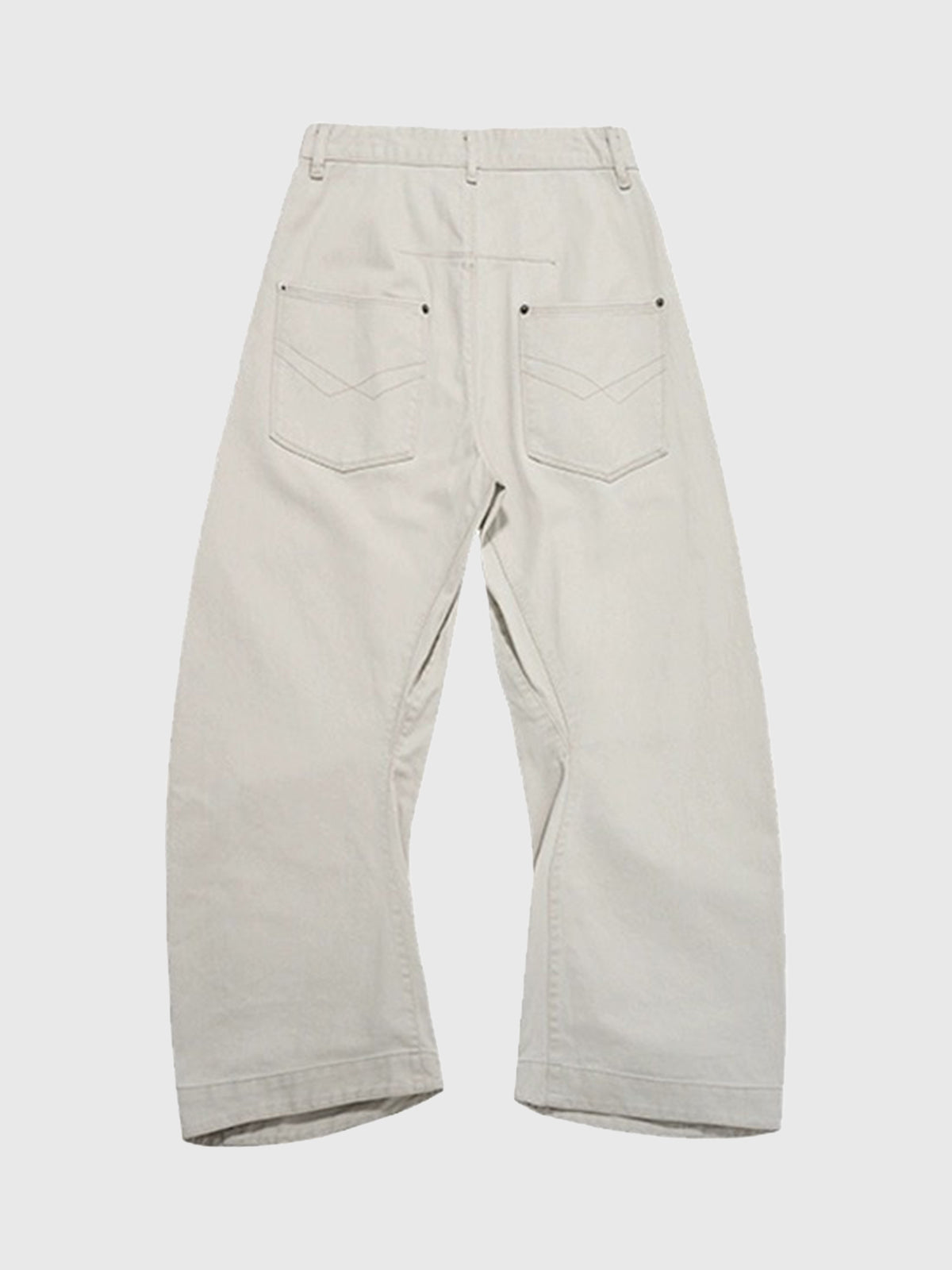 Boardroom Barrel Pants - Ivory White