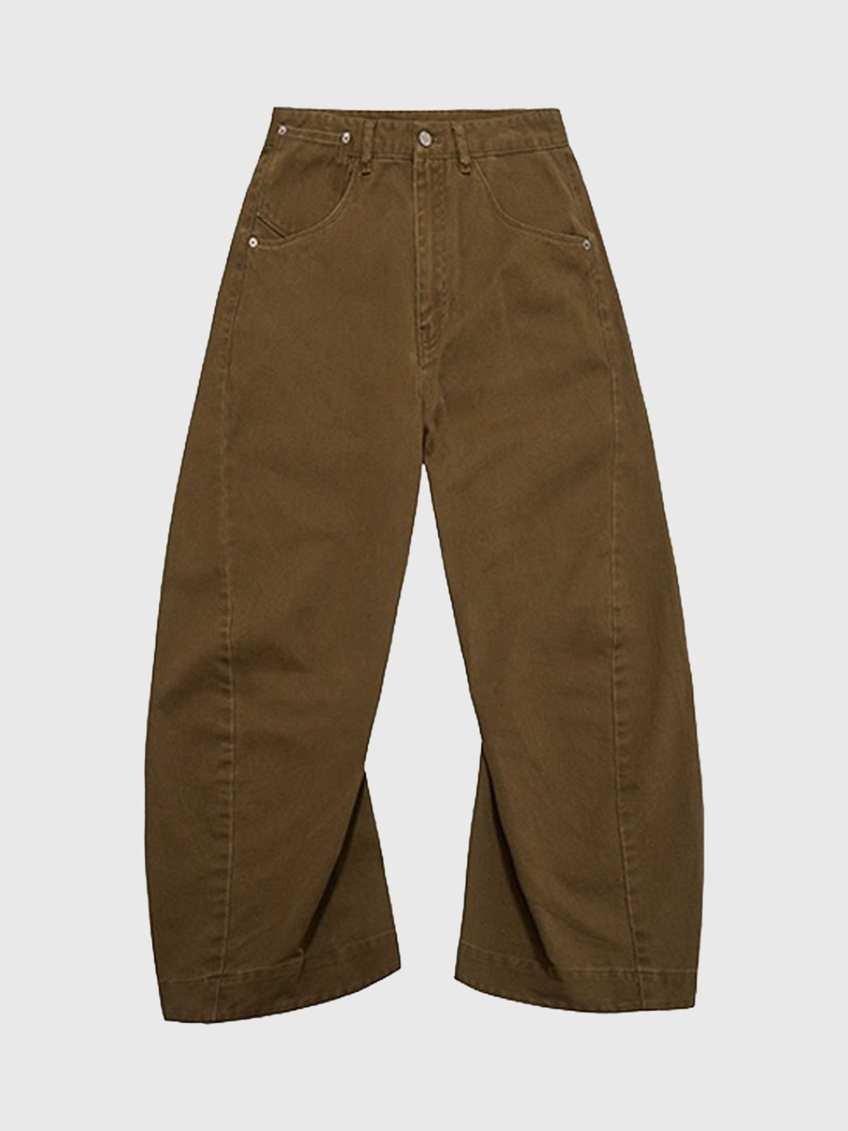 Boardroom Barrel Pants - Coffee Brown