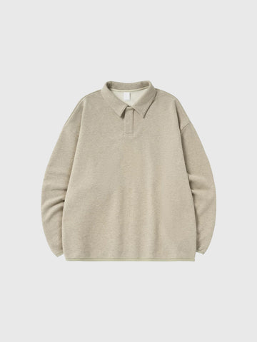 Weekend Theory Polo Sweatshirt - Latte Beige