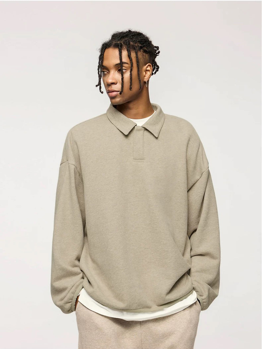 Weekend Theory Polo Sweatshirt - Latte Beige