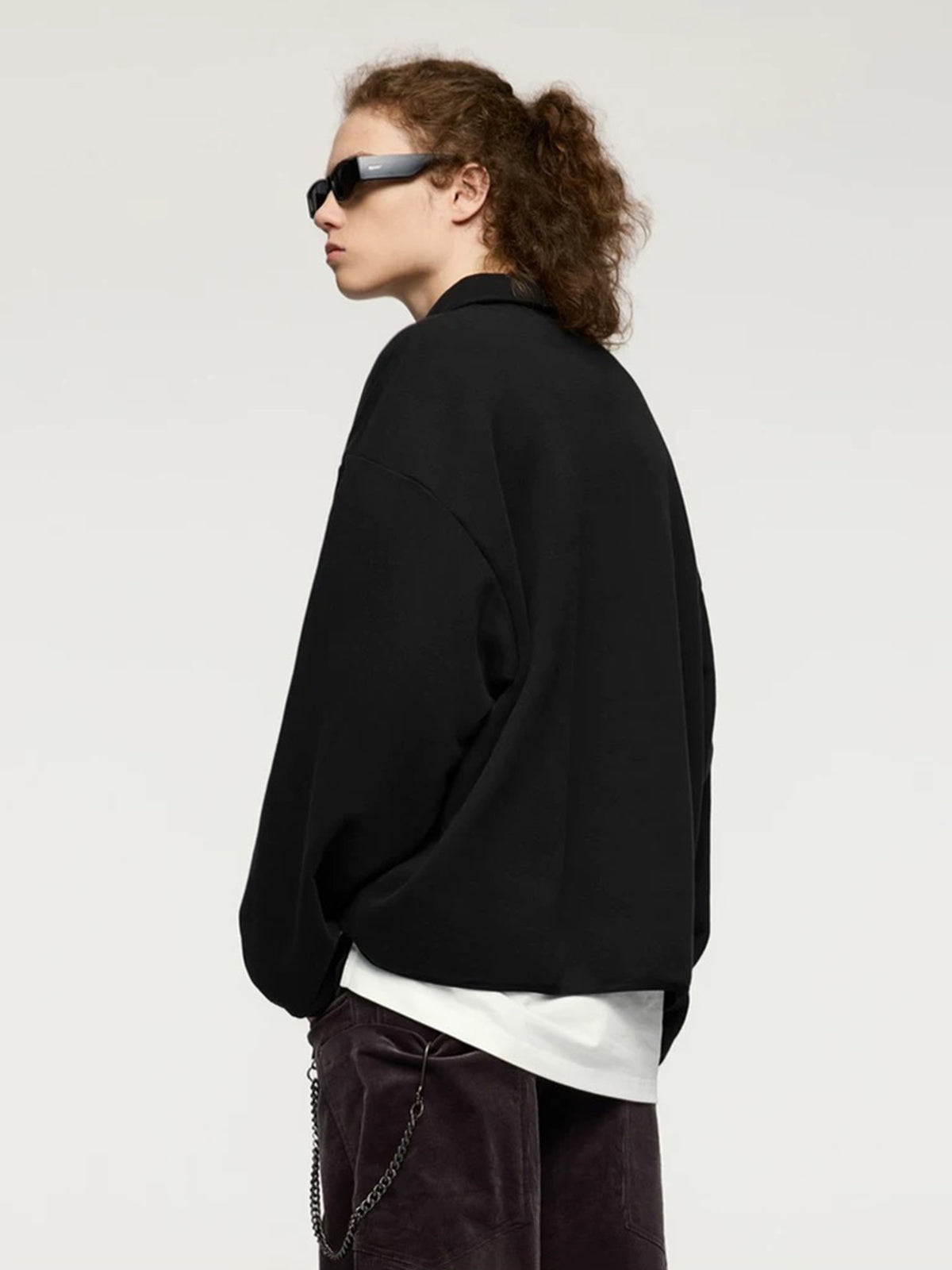 Weekend Theory Polo Sweatshirt - Coal Black
