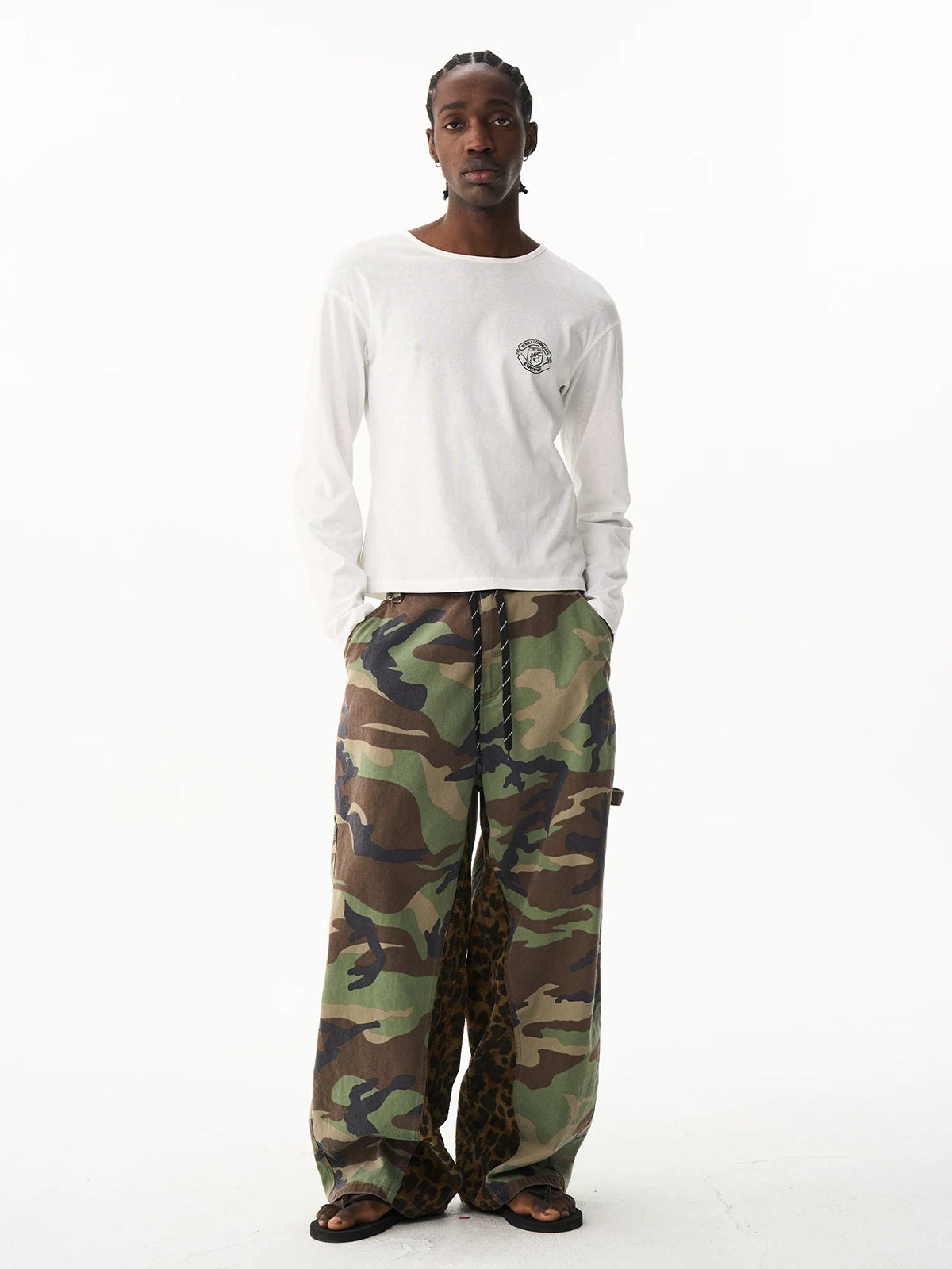 Wild Merge Cargo Pants - Camo Leopard