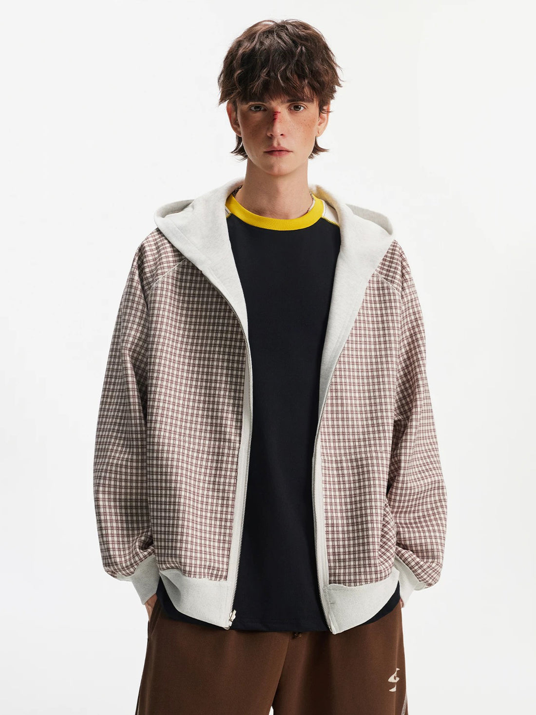Dorm Check Jacket - Ivory Grey