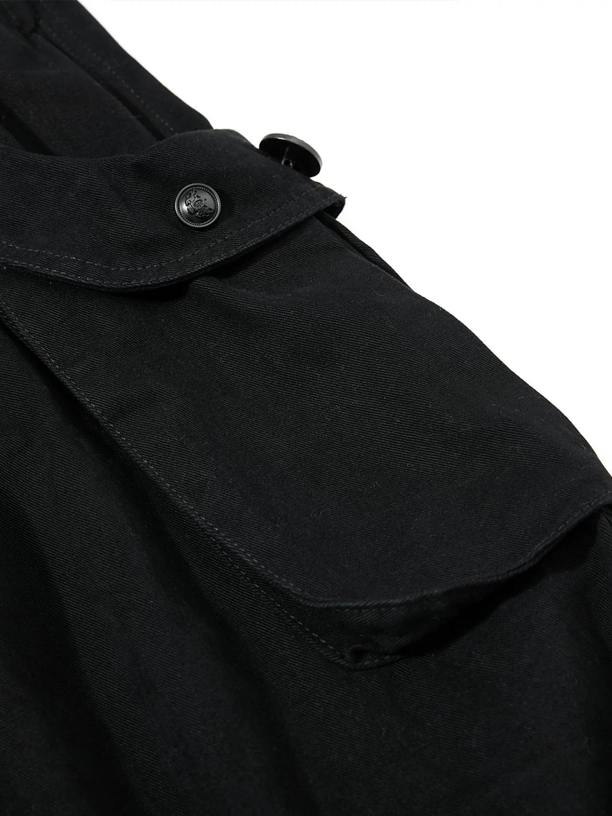 Brick Lane Wide-leg Utility Cargo Shorts - Black