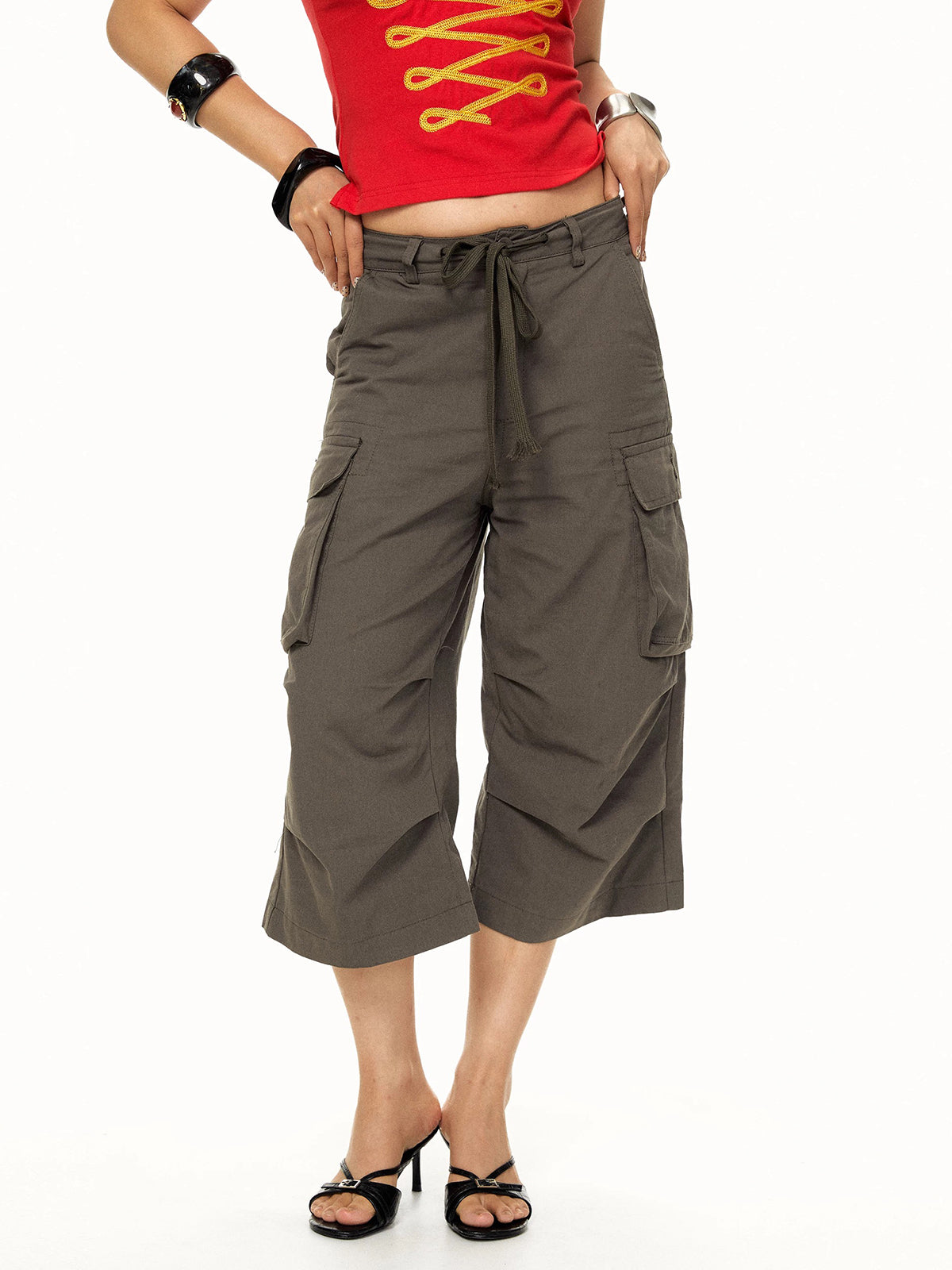 Brick Lane Straight-leg Utility Cargo Shorts - Brown