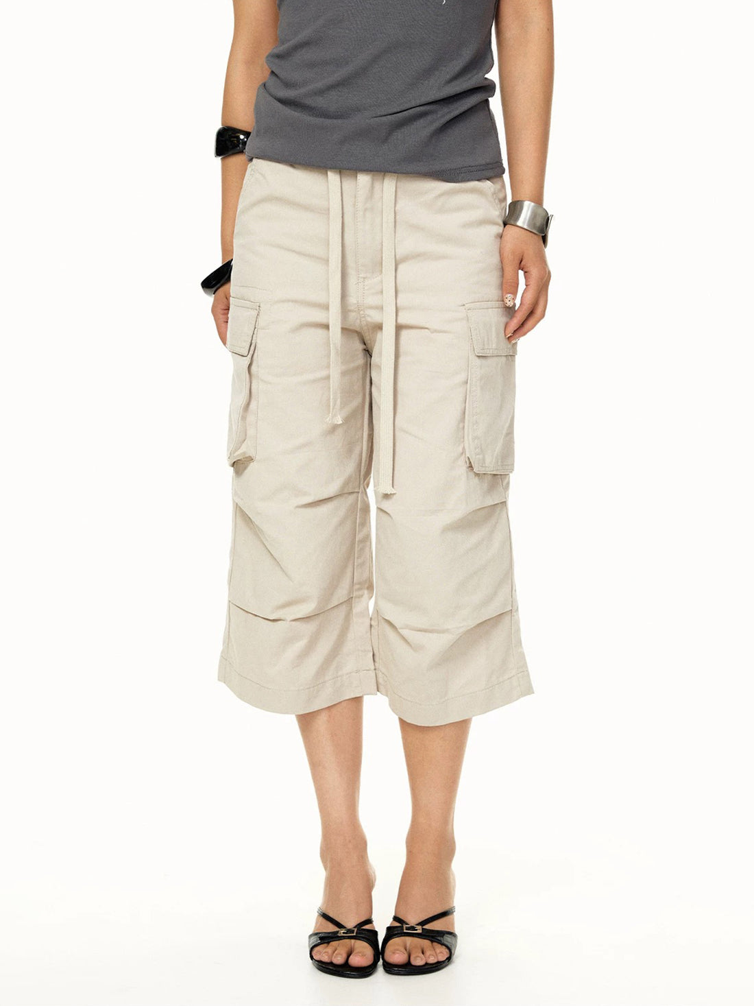 Brick Lane Straight-leg Utility Cargo Shorts - White