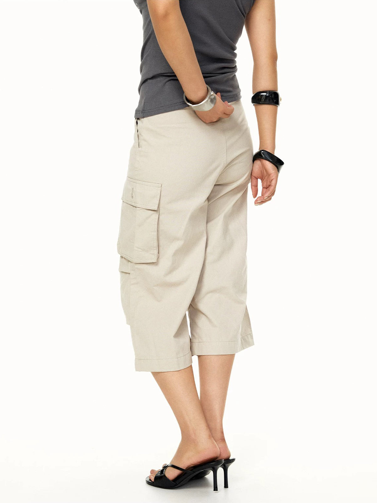 Brick Lane Straight-leg Utility Cargo Shorts - White