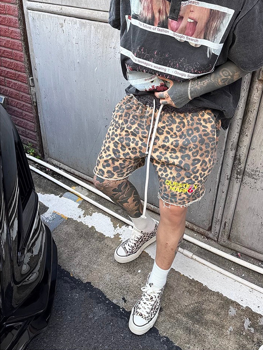 Brick Lane Wide-leg Leopard Print Cargo Pants - Brown