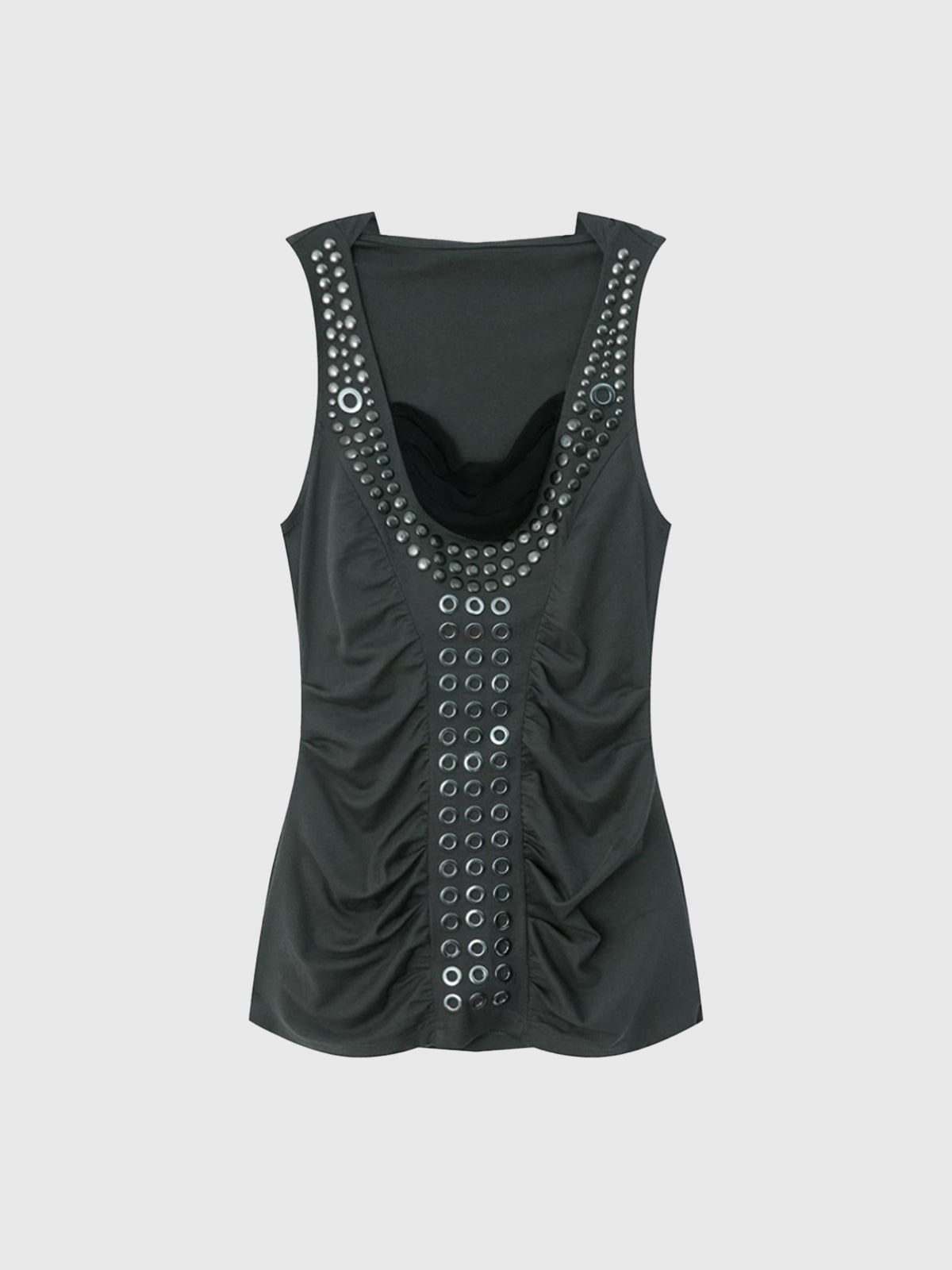 Brick Lane Layered-look Glitter Detail Cami Top - Black