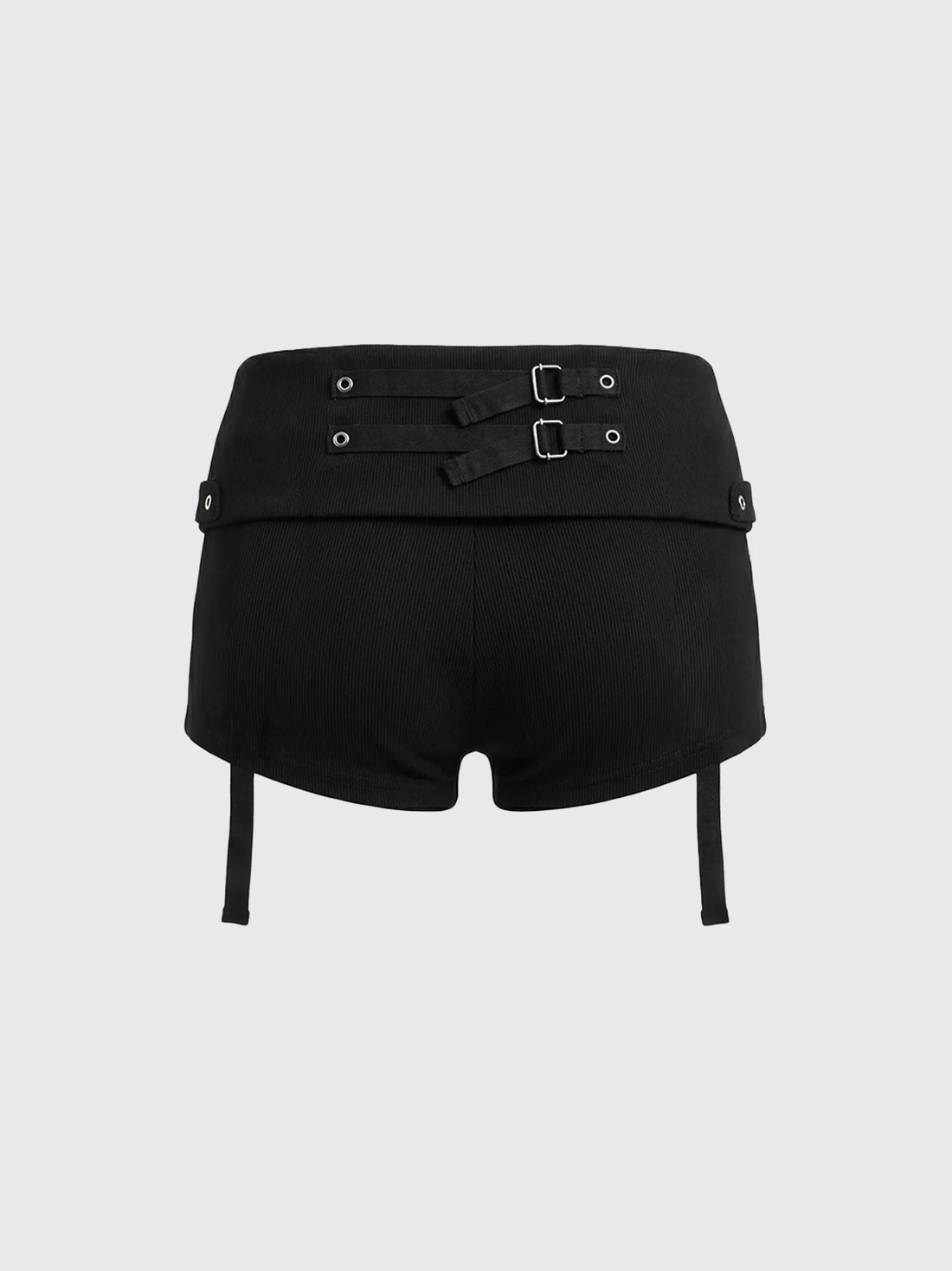 Brick Lane Skimming-fit Belted Micro Denim Shorts - Black