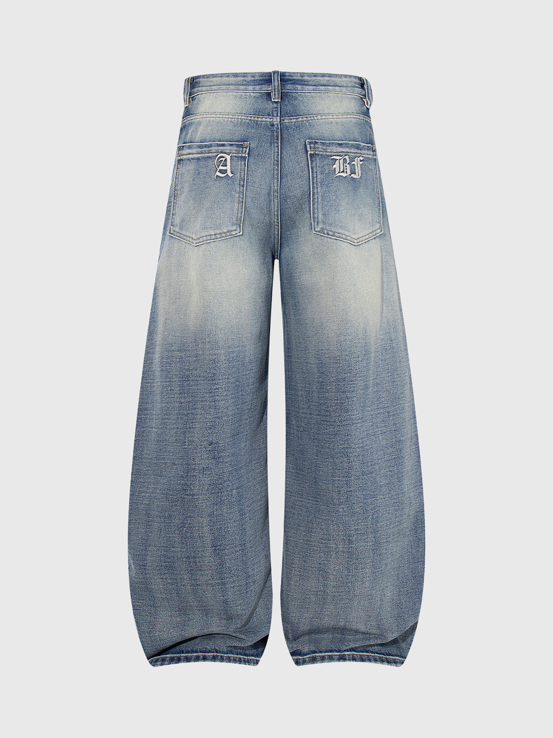 Rose Cipher Barrel Jeans - Indigo Blue