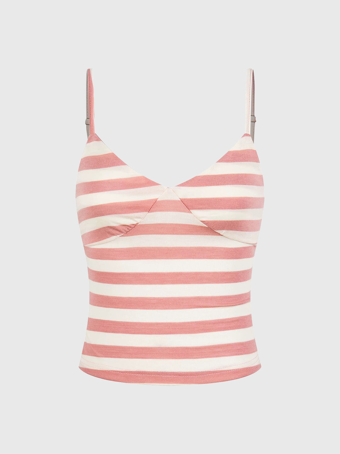 Brick Lane Skimming-fit Striped Knit Cami Top - Pink